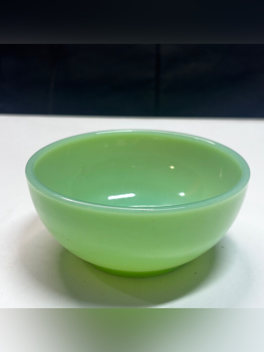 Vintage Jadeite Oven Fire King Ware Chili Soup Cereal Bowl 5" Diameter 1940’s